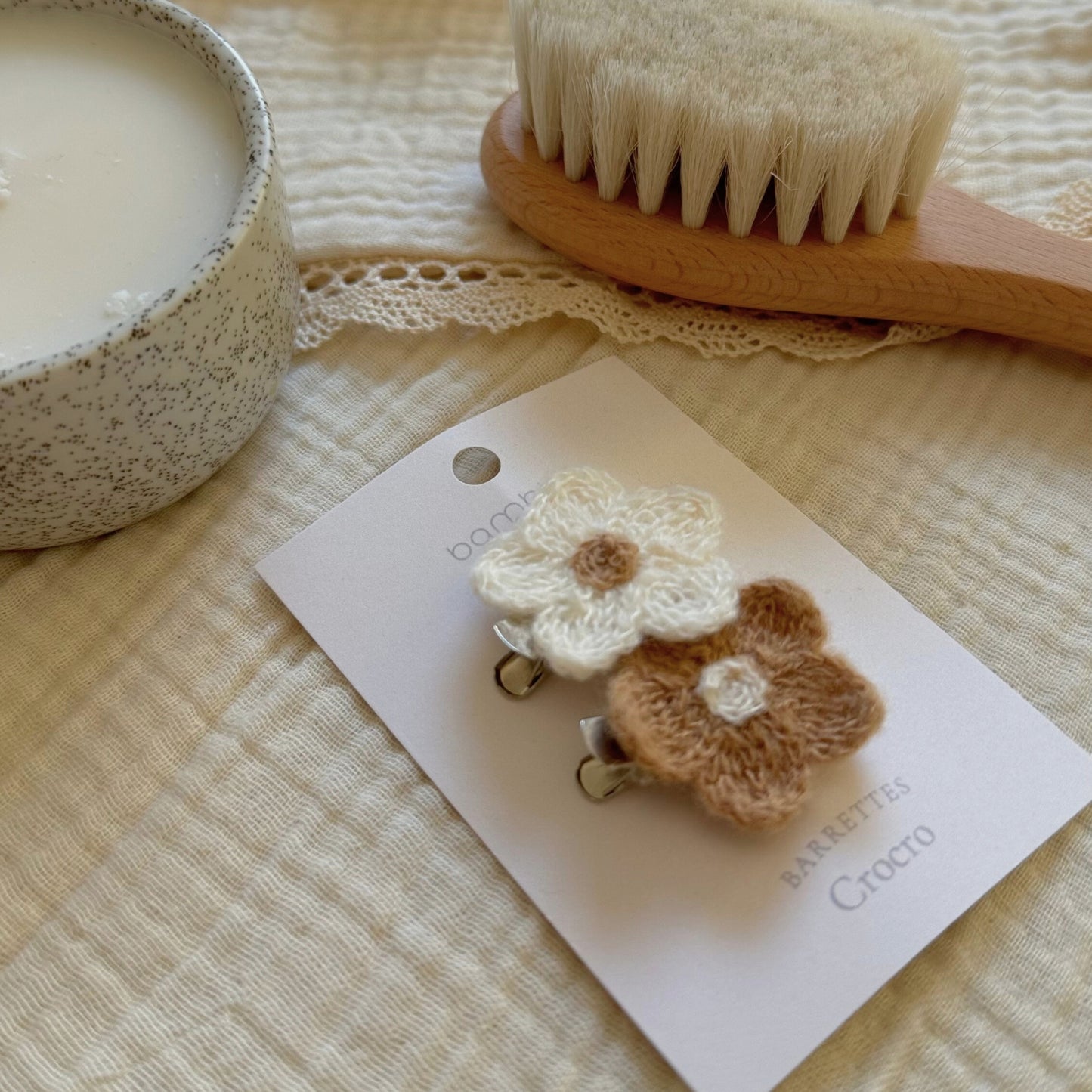 Crochet Floral Hair Clip