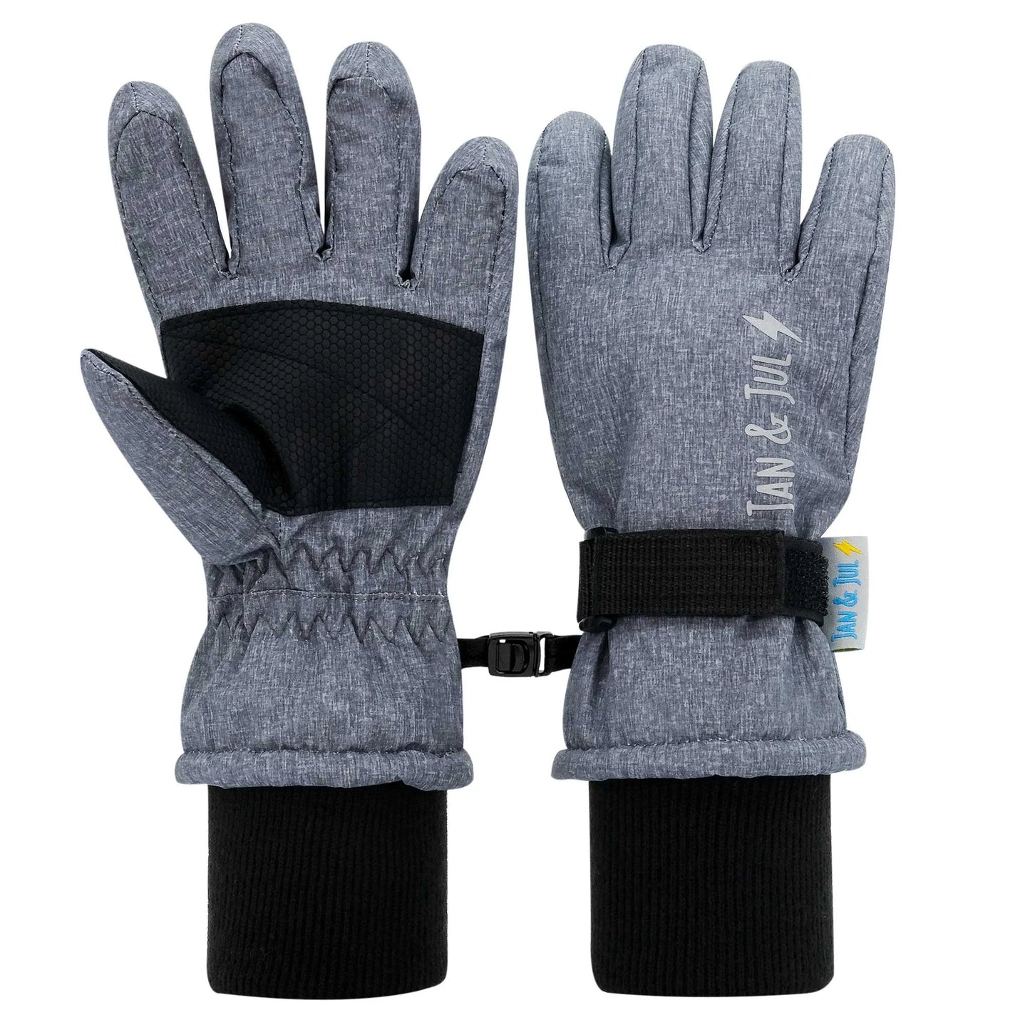 Heather Grey Toasty Dry Waterproof Snow Gloves