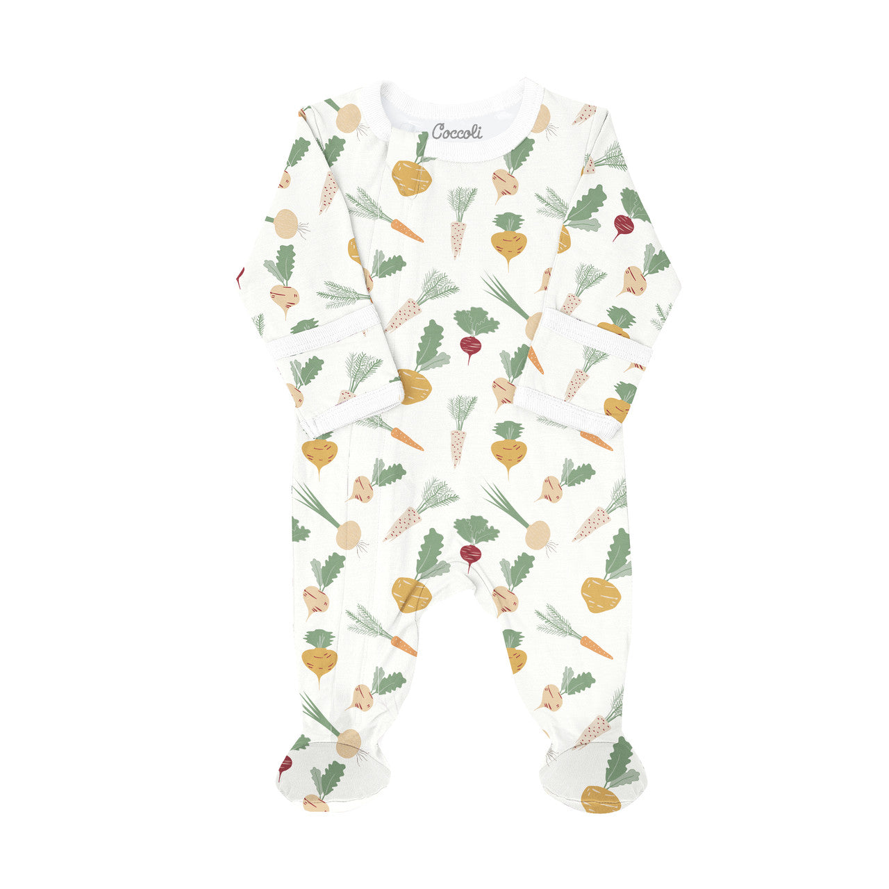 Vegetable Modal Zipper Footie