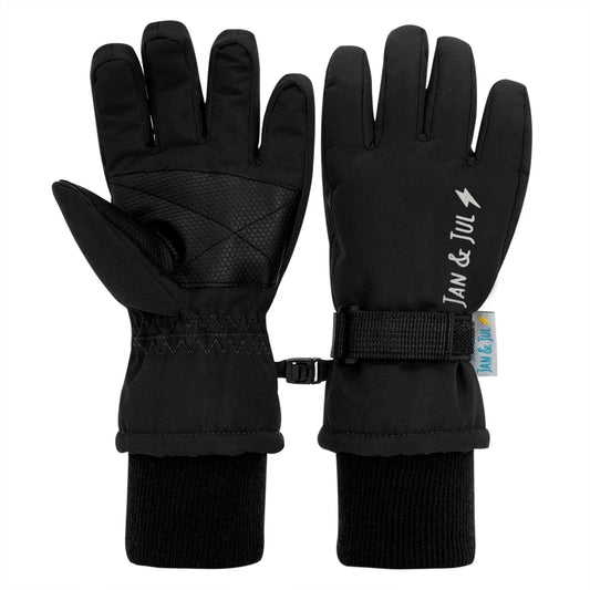 Black Toasty Dry Waterproof Snow Gloves