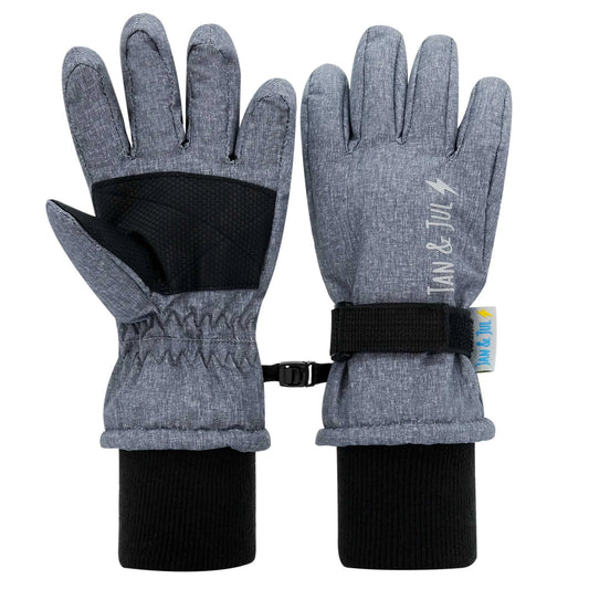 Heather Grey Toasty Dry Waterproof Snow Gloves
