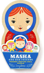 Masha wooden nesting game