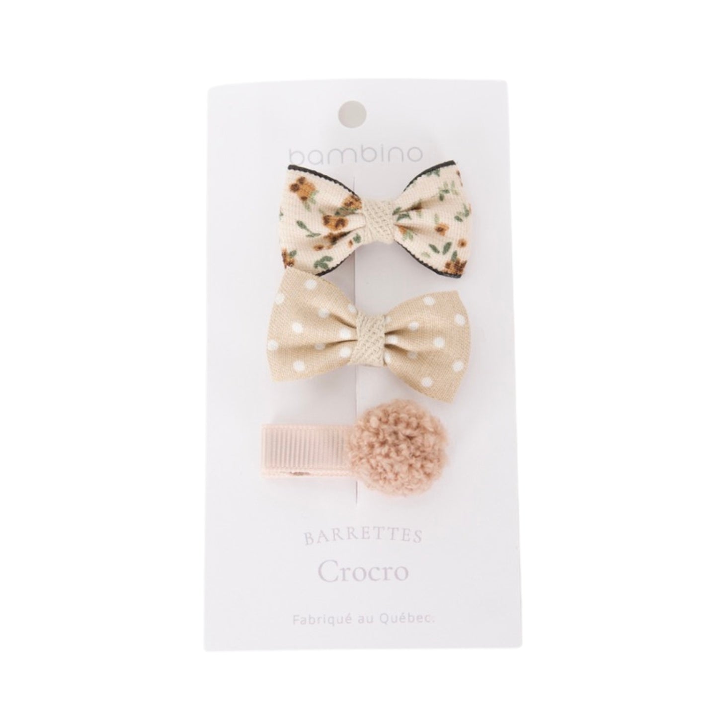 Trio Fabric Hair Clips