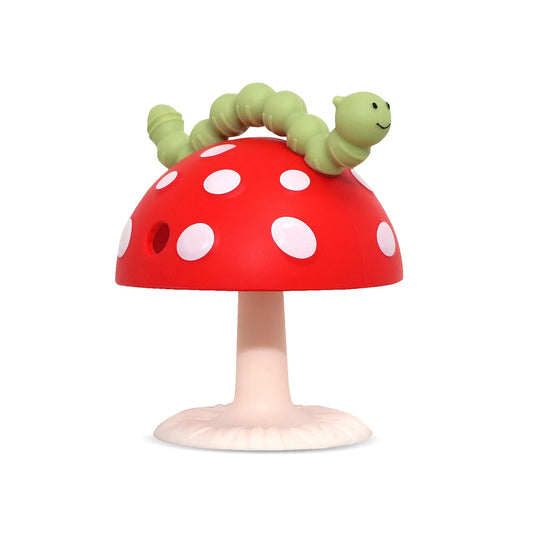 Mushroom teething rattle