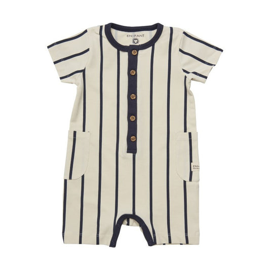 Neutral Striped Playsuit